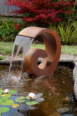 আউটডোর মেটাল জল বৈশিষ্ট্য Corten ইস্পাত জল ফোয়ারা বাগান অলঙ্কার