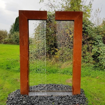 আউটডোর মেটাল গার্ডেন অলঙ্কার Corten ইস্পাত জল বৈশিষ্ট্য