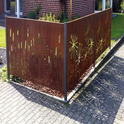 উচ্চ দৃঢ়তা মেটাল গার্ডেন পণ্য Corten ইস্পাত গোপনীয়তা পর্দা সূক্ষ্ম