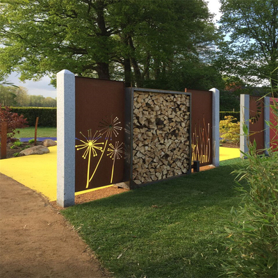 উচ্চ দৃঢ়তা মেটাল গার্ডেন পণ্য Corten ইস্পাত গোপনীয়তা পর্দা সূক্ষ্ম