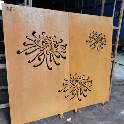কাস্টম সজ্জা মেটাল গার্ডেন পণ্য Corten ইস্পাত স্ক্রীন প্যানেল আবহাওয়া প্রমাণ