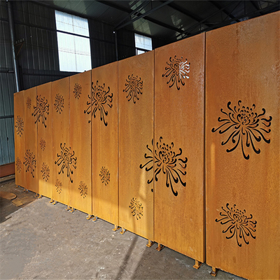 কাস্টম সজ্জা মেটাল গার্ডেন পণ্য Corten ইস্পাত স্ক্রীন প্যানেল আবহাওয়া প্রমাণ