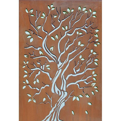 আয়তক্ষেত্র সজ্জা মেটাল গার্ডেন পণ্য Corten ইস্পাত গার্ডেন পর্দা বেড়া