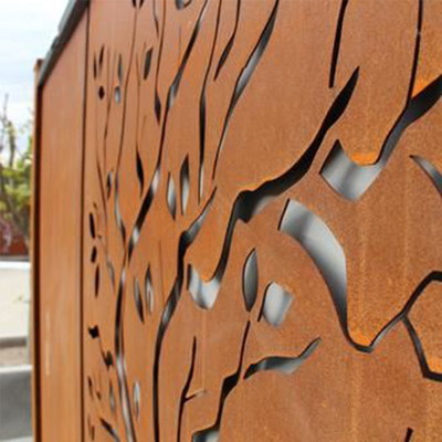 আয়তক্ষেত্র সজ্জা মেটাল গার্ডেন পণ্য Corten ইস্পাত গার্ডেন পর্দা বেড়া