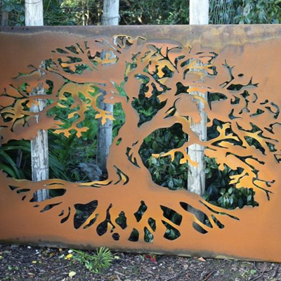 OEM মেটাল গার্ডেন পণ্য Corten ইস্পাত গোপনীয়তা পর্দা বাড়ির পিছনের দিকে সজ্জা