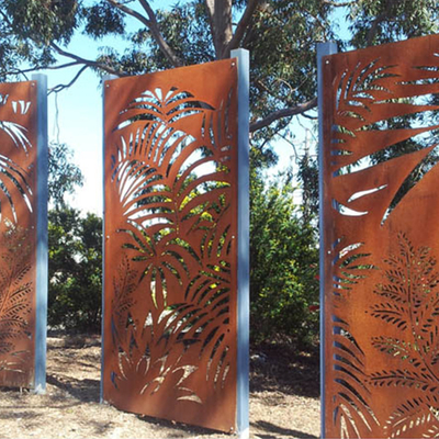 OEM মেটাল গার্ডেন পণ্য Corten ইস্পাত গোপনীয়তা পর্দা বাড়ির পিছনের দিকে সজ্জা