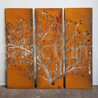 OEM মেটাল গার্ডেন পণ্য Corten ইস্পাত গোপনীয়তা পর্দা বাড়ির পিছনের দিকে সজ্জা