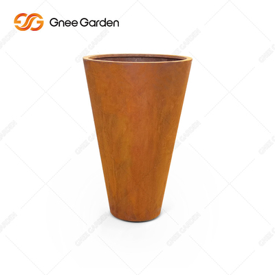 OEM ODM আউটডোর মেটাল প্ল্যান্টার, মরিচা মেটাল প্ল্যান্টার বক্স কর্টেন স্টিল