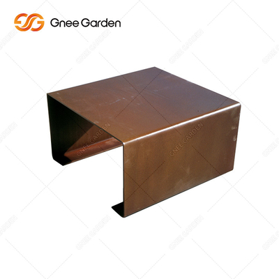 OEM ODM স্বাগতম মরিচা লাল আউটডোর মেটাল আসবাবপত্র মেটাল পার্ক বেঞ্চ