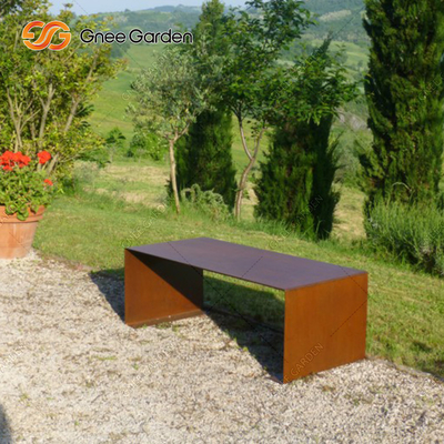 পাবলিক স্পেসের জন্য 1800mmx510mm আউটডোর মেটাল ফার্নিচার কর্টেন স্টিল বেঞ্চ