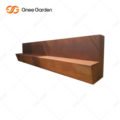 OEM ODM স্বাগতম মরিচা লাল আউটডোর মেটাল আসবাবপত্র মেটাল পার্ক বেঞ্চ