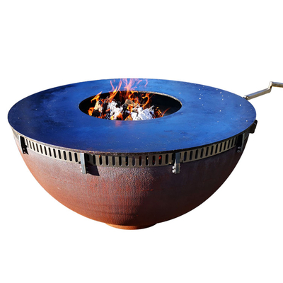 ক্যাম্পিং BBQ বার্ন করার জন্য ডাবল লেয়ার পোর্টেবল বনফায়ার পিট কর্টেন স্টিল