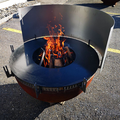 ক্যাম্পিং BBQ বার্ন করার জন্য ডাবল লেয়ার পোর্টেবল বনফায়ার পিট কর্টেন স্টিল