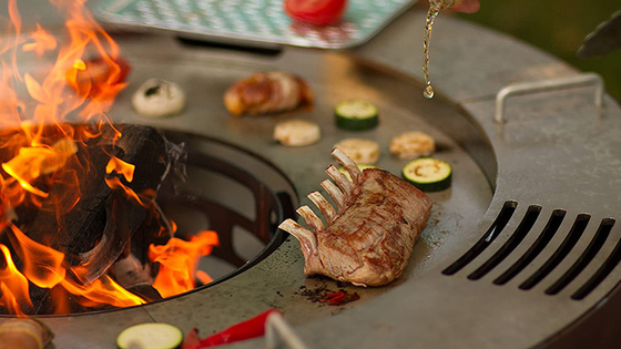 আউটডোর কুকিং কাস্টম ফায়ার বোল Bbq গ্রিল কর্টেন স্টিল গার্ডেন ফায়ার পিট রাস্টিক