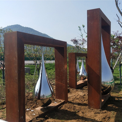 জারা প্রতিরোধী কর্টেন ইস্পাত ভাস্কর্য স্টেইনলেস স্টীল সঙ্গে বাড়ির সজ্জা ভাস্কর্য