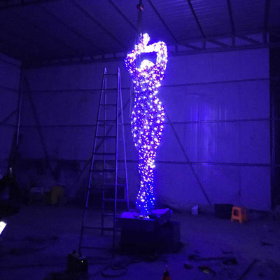 500cm উচ্চতা বড় স্টেইনলেস স্টীল ভাস্কর্য নাচ লেডি কাস্টমাইজড