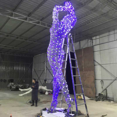 500cm উচ্চতা বড় স্টেইনলেস স্টীল ভাস্কর্য নাচ লেডি কাস্টমাইজড