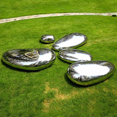 3 মাত্রিক cobblestone মিরর ভাস্কর্য বাগান অলঙ্কার কাস্টমাইজড