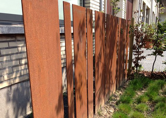 আবাসিক জন্য 2m উচ্চ গার্ডেন Corten ইস্পাত বেড়া প্যানেল বহি নকশা